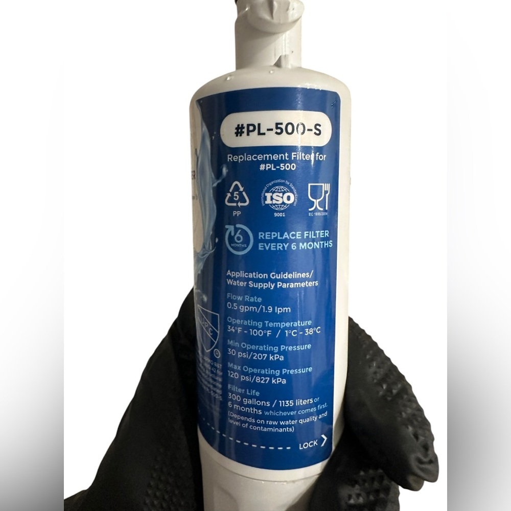 SET OF 3 PURELINE PL-500-S water filters, new and plastic